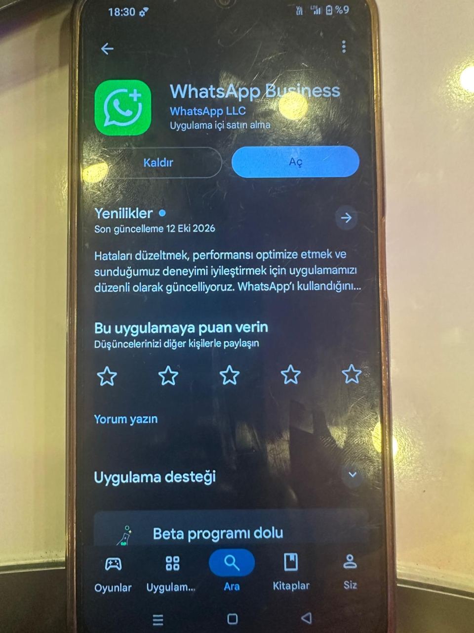 Google Play Store WhatsApp Business resmî uygulama